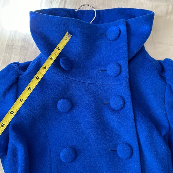 SLY wool coat size small double breasted high collar coat - Picture 3 of 8